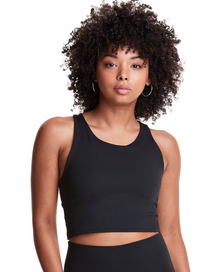 Champion Soft Touch Crop Kadın Kolsuz Tişört Siyah ( AHMRDG241 )